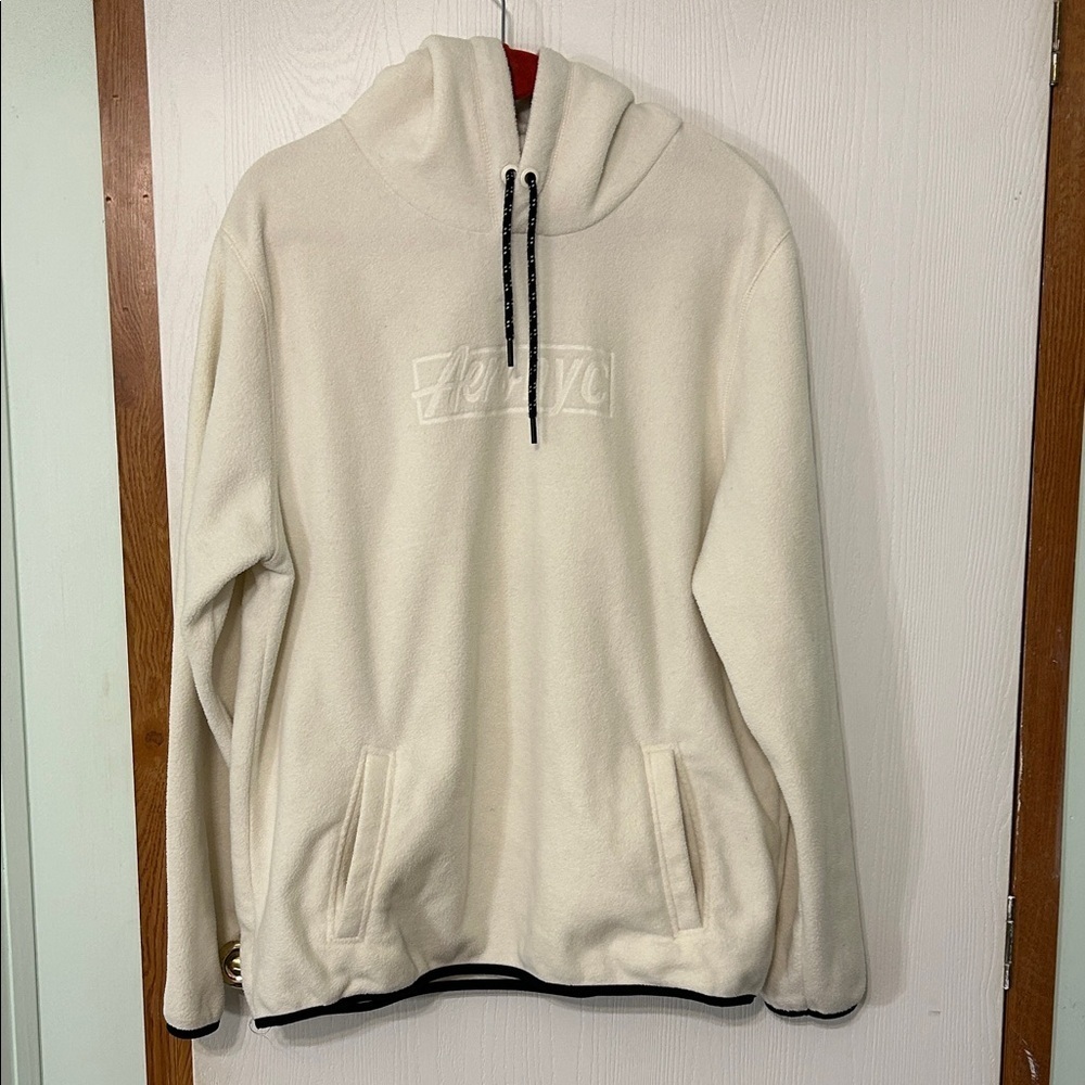 Aeropostale Cream Fleece Hoodie Size XL